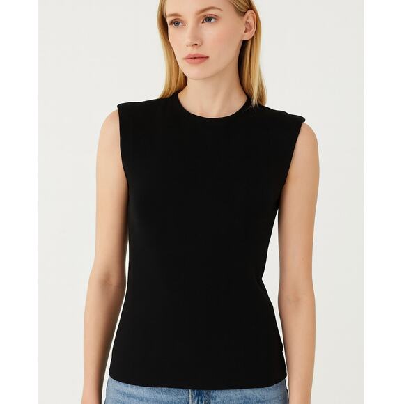 2/$30 Zara Sleeveless Knit Top Black Classic Minimalist Size M - Picture 1 of 11